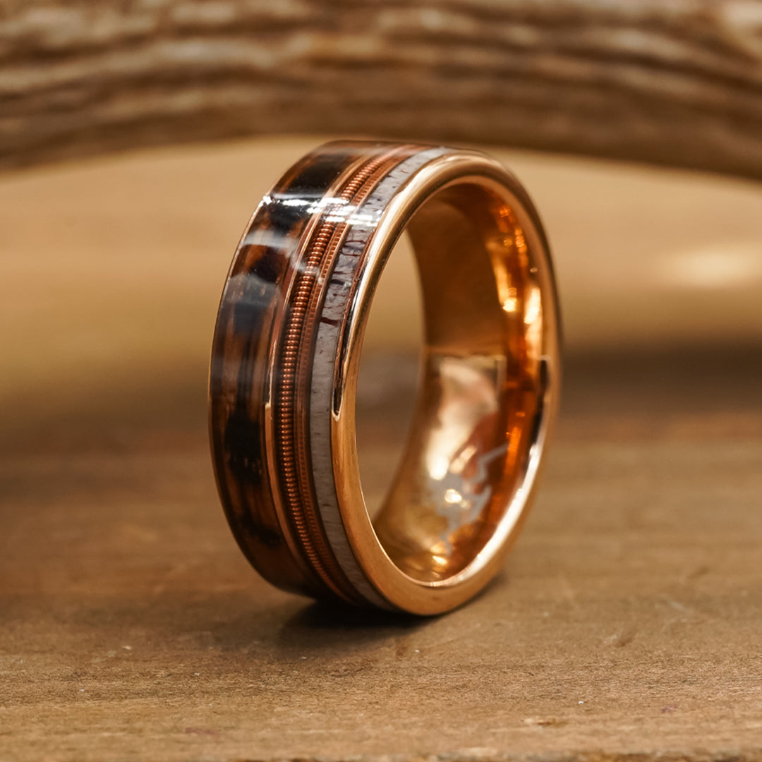 Womens Two Tone Wedding Band. Rustic Wedding Ring. Wide Wedding Ring.  Vintage Style Wedding Band. Anniversary Ring. Vine Gold Ring - Etsy